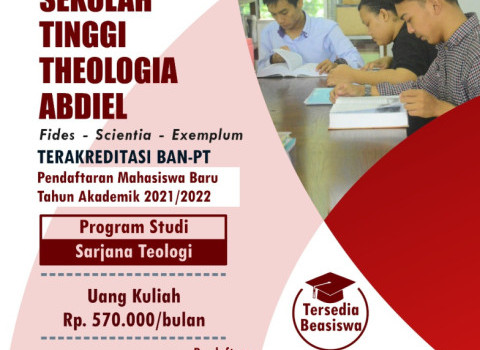 Penerimaan Mahasiswa Baru Progan Studi S1 Theologi STT Abdiel