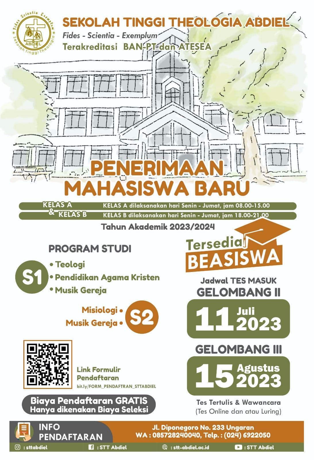 Informasi Tes Seleksi Penerimaan Mahasiswa Baru 2023